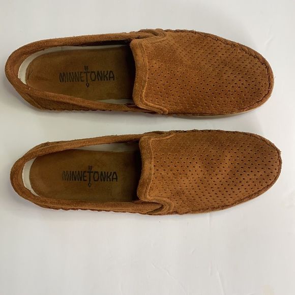 Minnetonka Shoes - Minnetonka Suede Slip On Sneakers Brown 6.5 or 7
